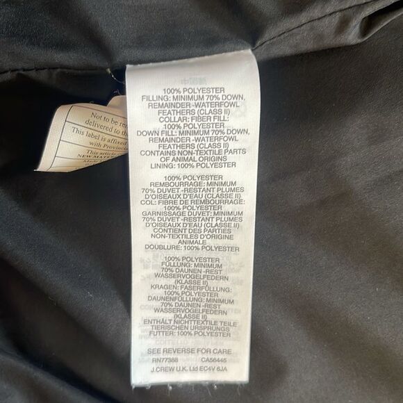 J.Crew Black Excursion Quilted Down Puffer Vest Size XXS - Picture 12 of 13